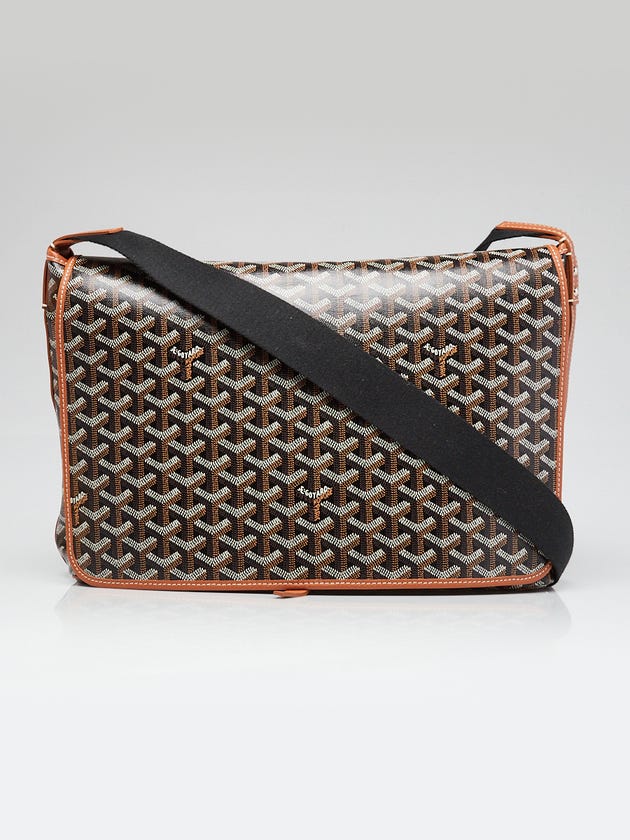 Goyard Black Chevron Print Coated Canvas Capetien Messenger Bag