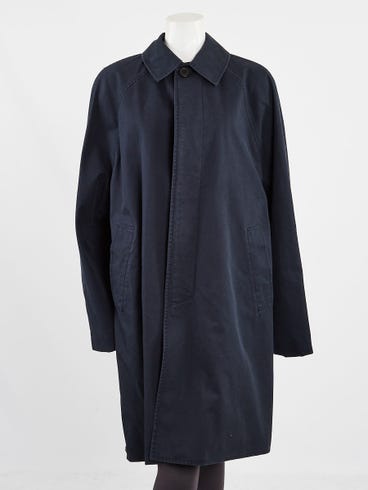 Balenciaga Blue Cotton I Love Techno Coat Size 12/46