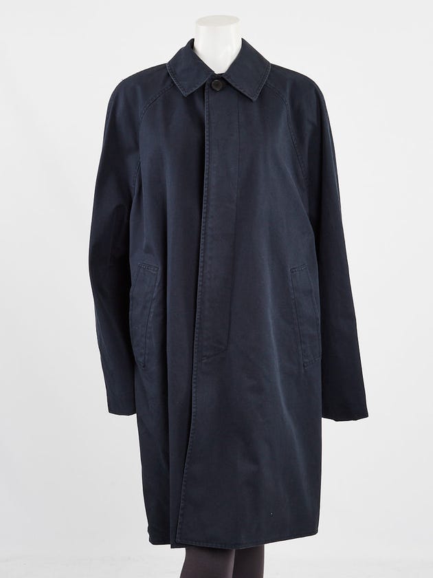 Balenciaga Blue Cotton I Love Techno Coat Size 12/46