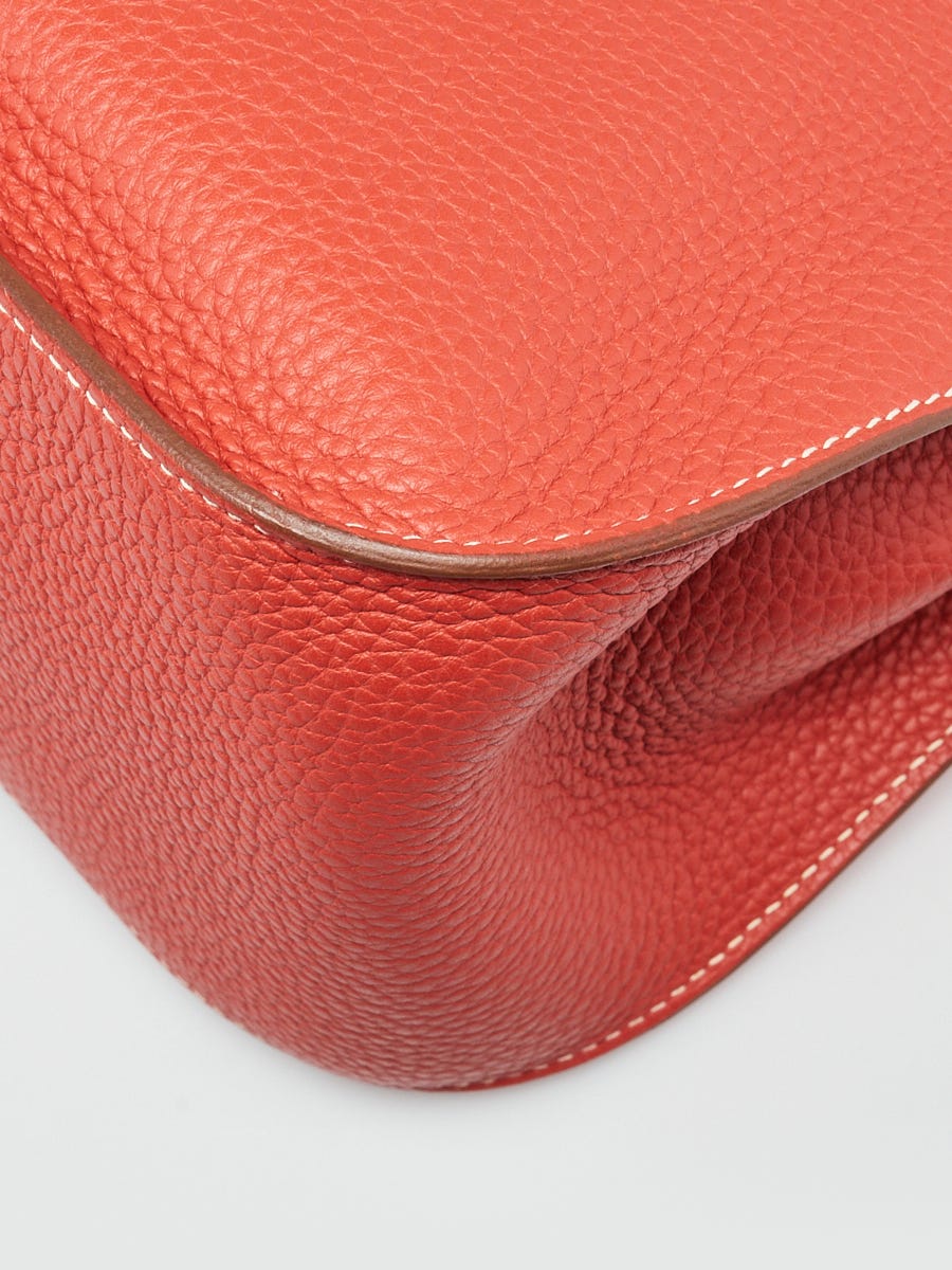 HERMES - 専用 Hermes 31cm Sanguine/Rose Jaipur Clemence Leather Palladium Plated