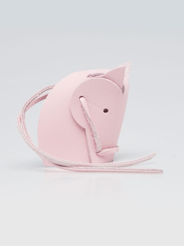 Hermes Rose Sakura Swift Leather Tete De Cheval Horse Bag Charm