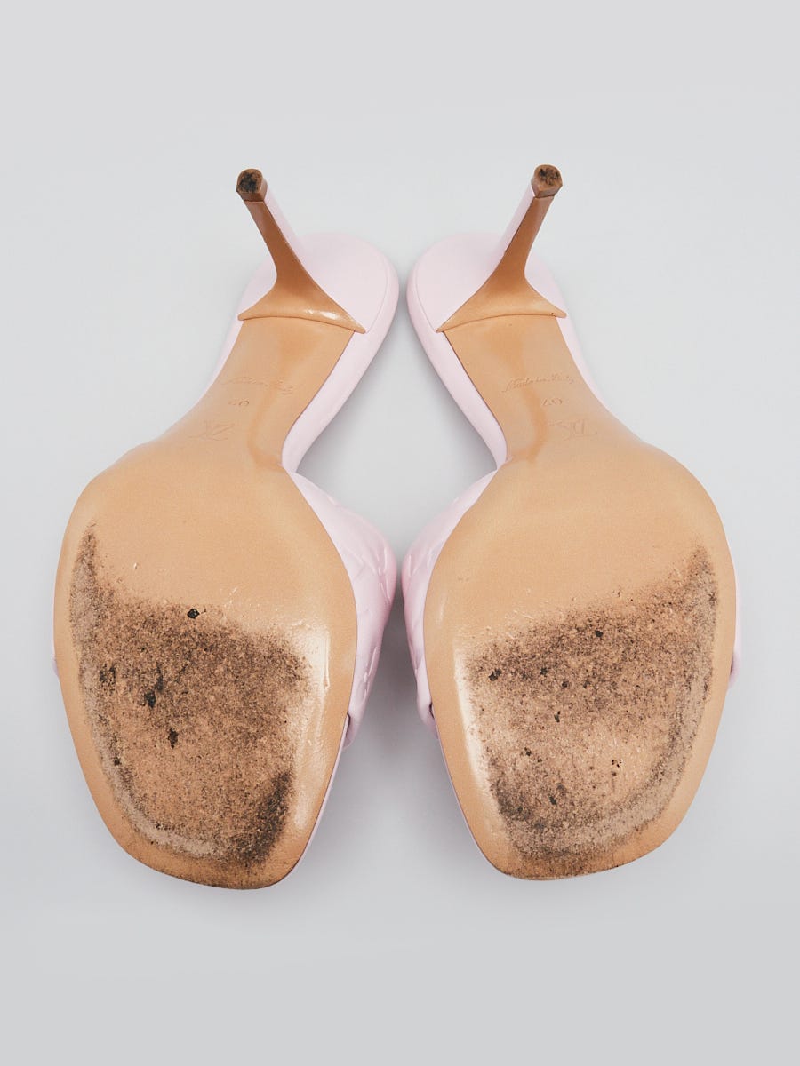 Louis Vuitton Light Pink Monogram Leather Revival Mule Size