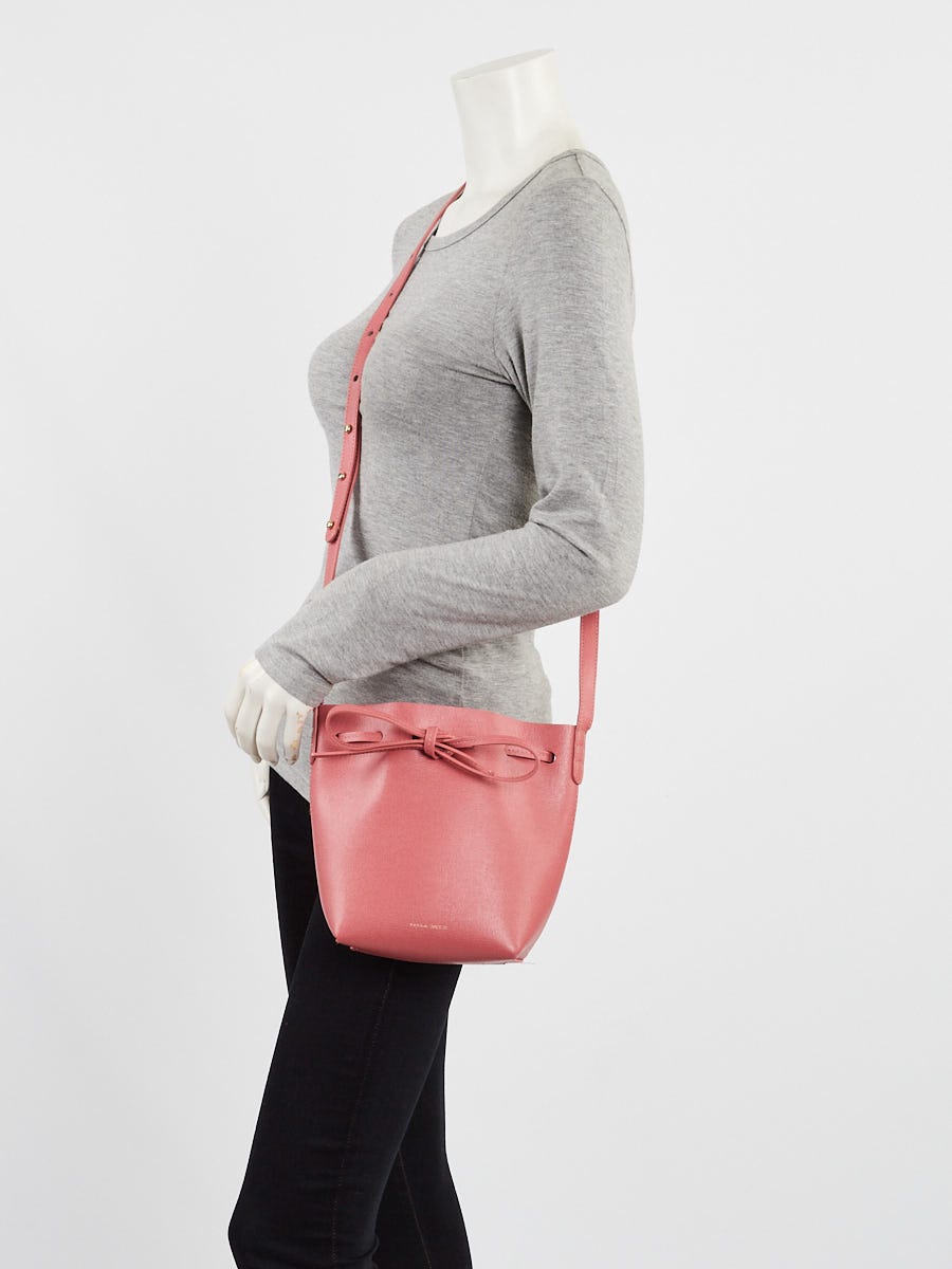 Mansur Gavriel Blush Saffiano Leather Mini Bucket Bag