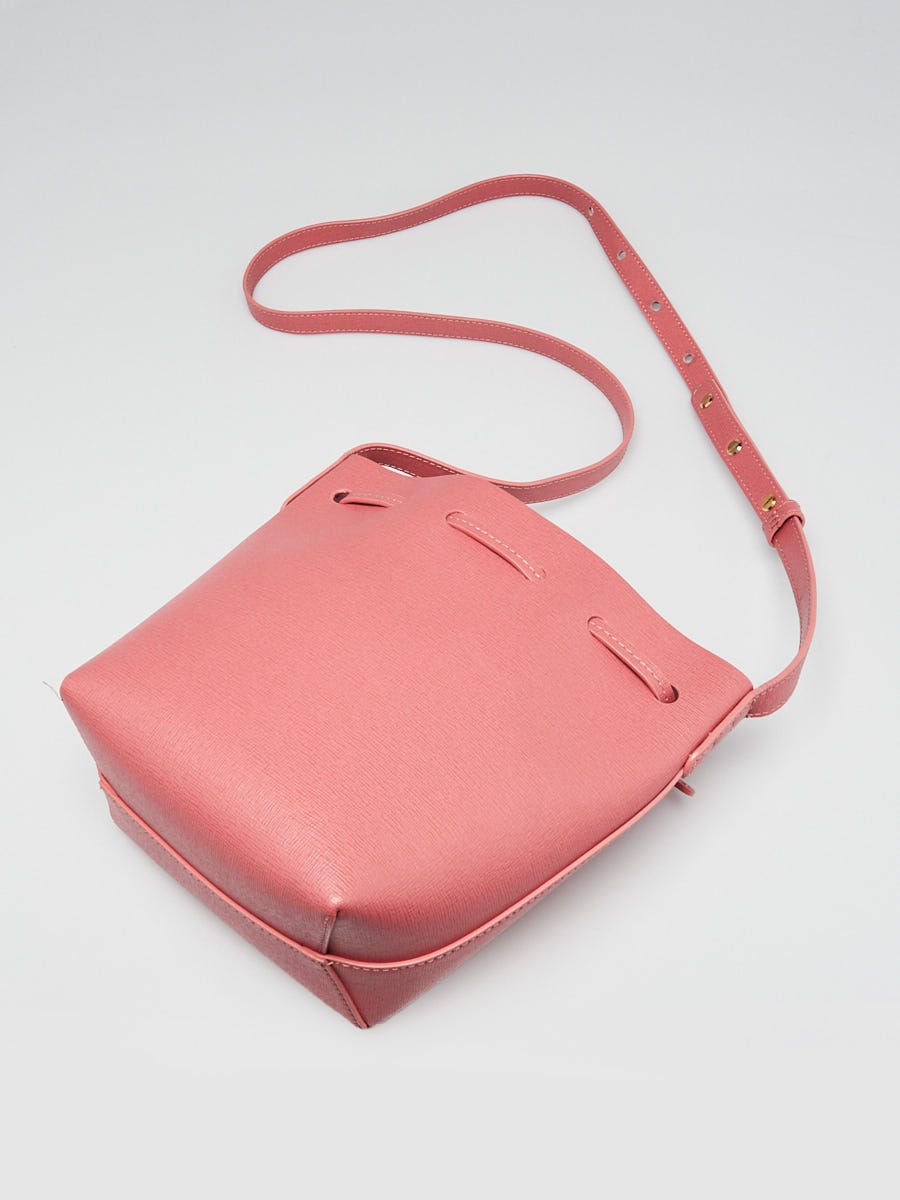 Mansur Gavriel Blush Saffiano Leather Mini Bucket Bag