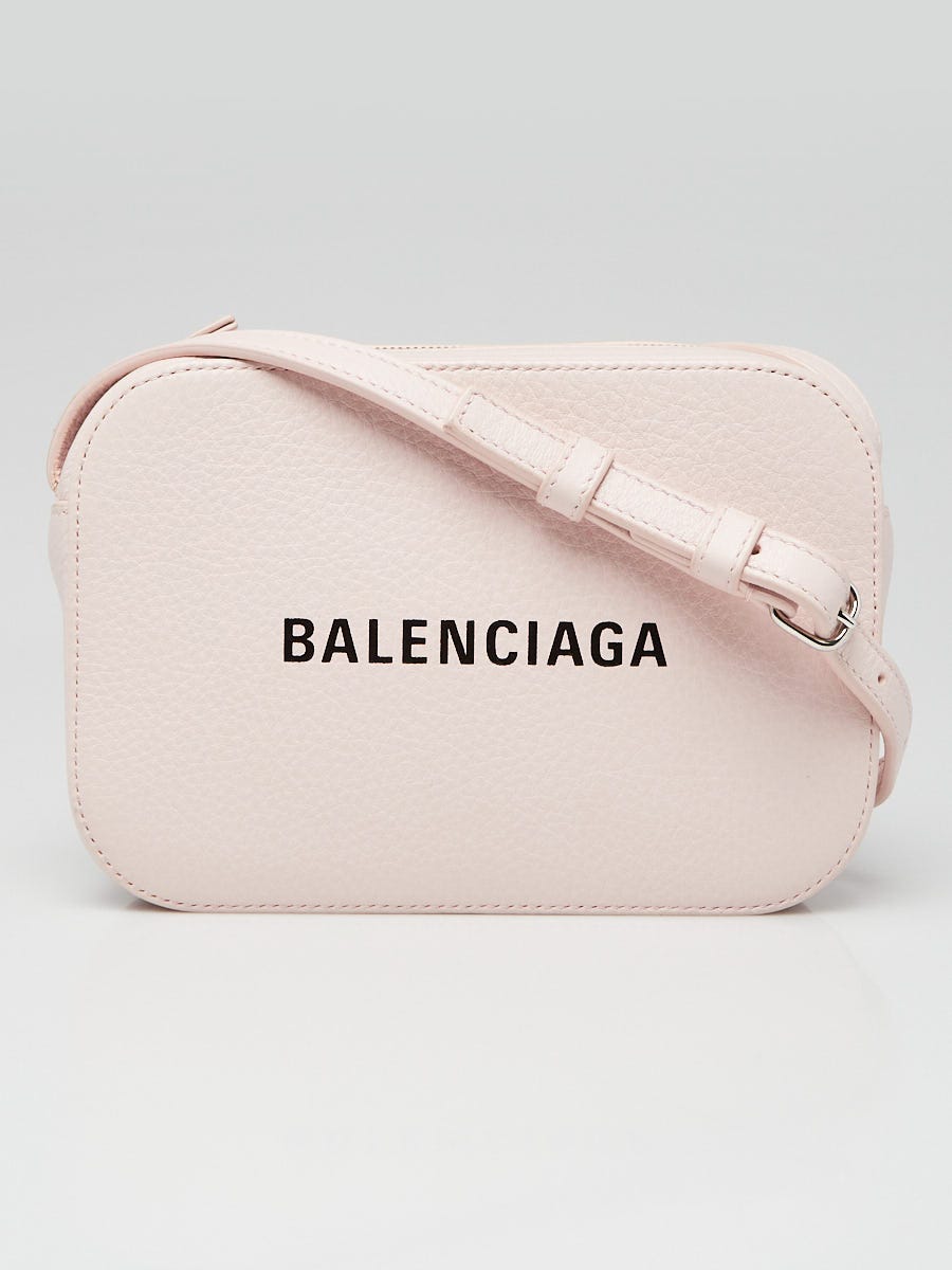 Balenciaga Light Pink Calfskin Leather Everyday Camera XS Bag 