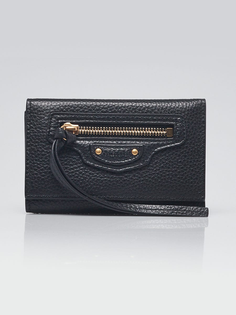 Balenciaga Black Lambskin Leather Classic 6 Key Ring Holder and Bag Charm