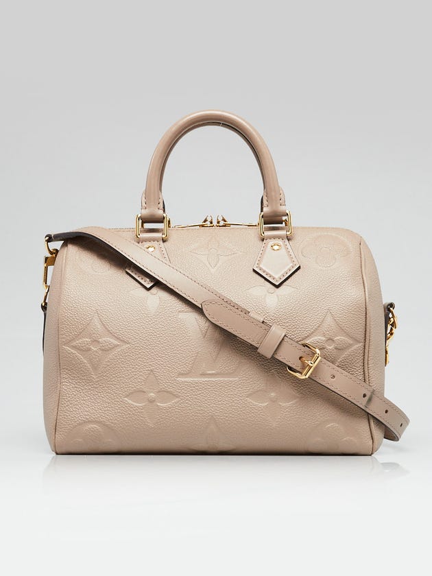 Louis Vuitton Tourtelle Monogram Empreinte Leather Speedy 25 NM Bandouliere Bag