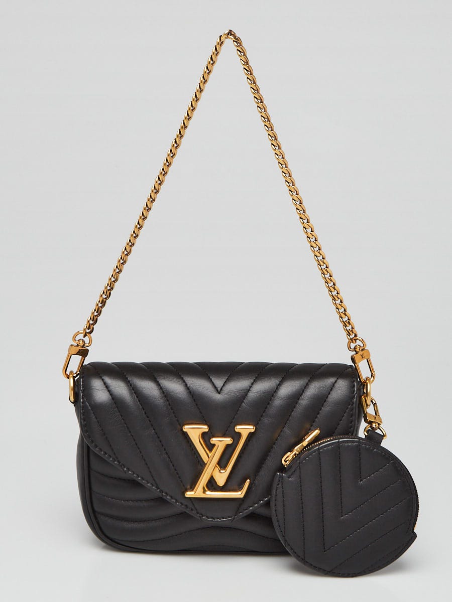 Louis Vuitton Black Quilted Leather New Wave Multi-Pochette Bag w 