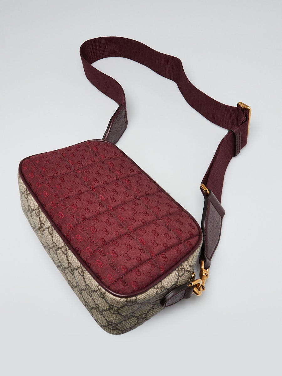 【関税&送料込】Gucci Gucci Burgundy Stretch Terry Fabric Bi GUCCI Dionysus Small GG Velvet Shoulder Bag Maroon 499623