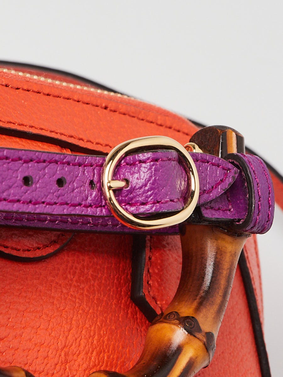 Gucci Orange Leather Mini Diana Zip Tote Bag | Yoogi's Closet