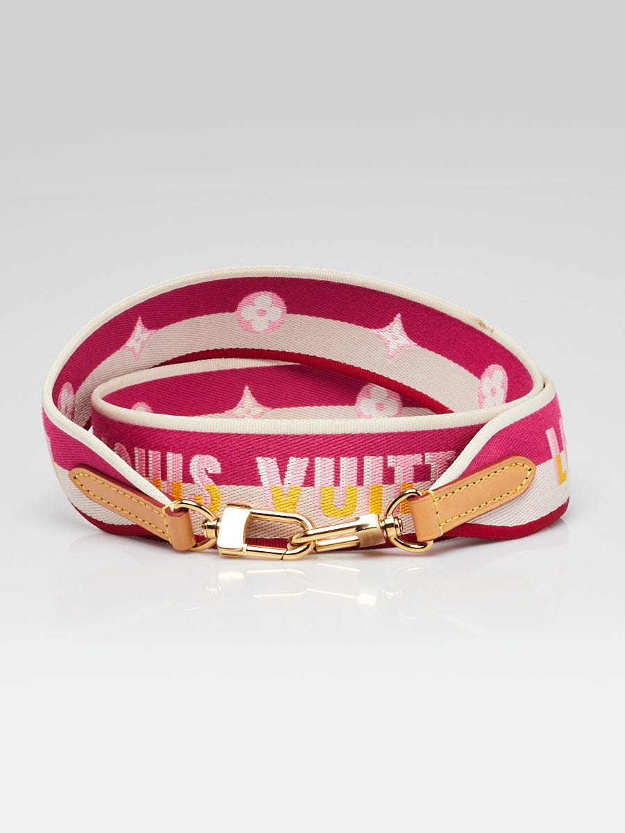 Louis Vuitton Beige/Pink Nylon Bandouliere Shoulder Strap