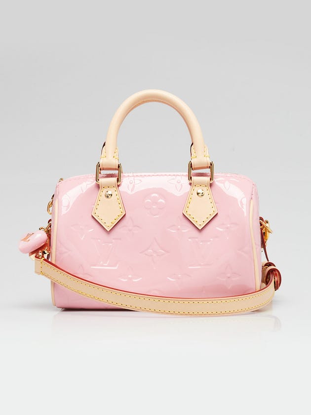 Louis Vuitton Mochi Pink Monogram Vernis Nano Speedy Bag