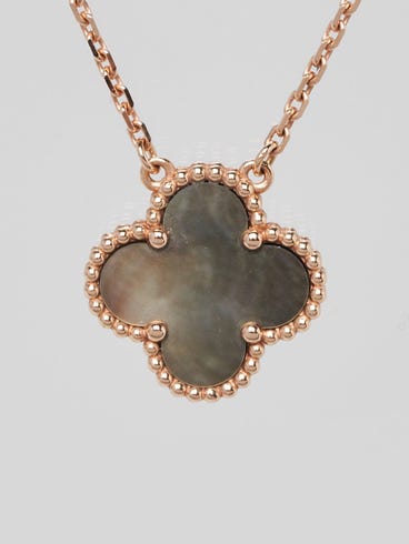 Van Cleef Arpels 18k Rose Gold and Grey Mother of Pearl