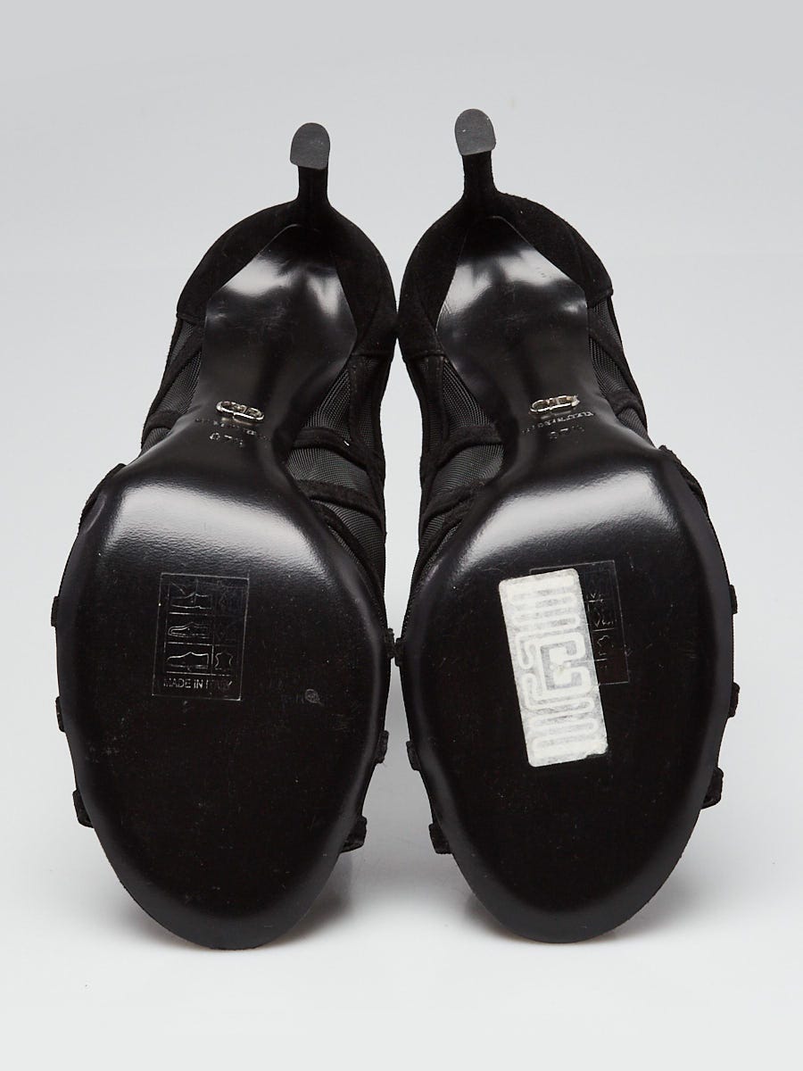 Christian Dior カジュアルシューズ Christian Dior Black Suede/Mesh Dior Idole Ankle Boots Size
