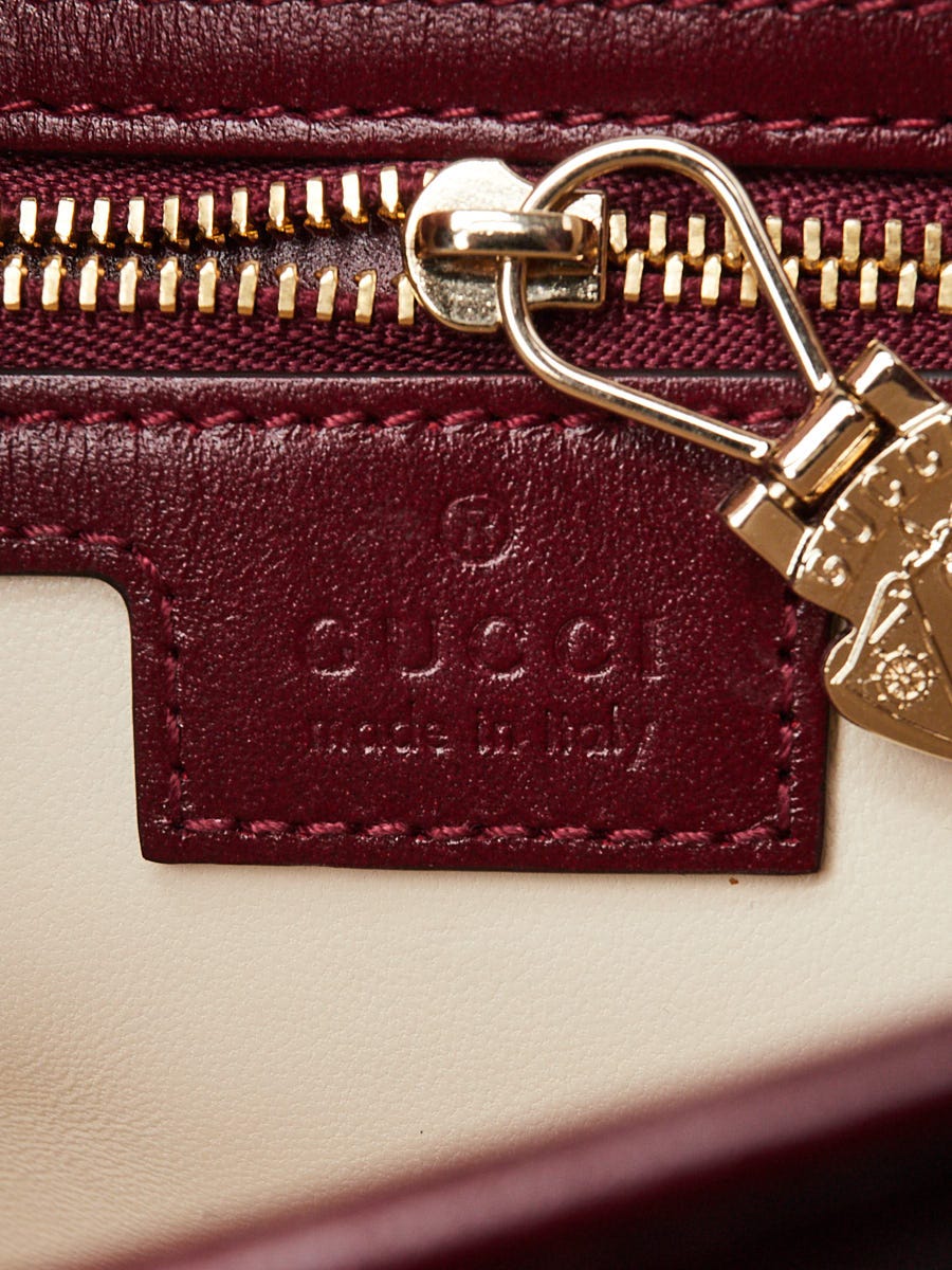 GUCCI 専用 Gucci Dark Red Smooth Leather Small Jackie Shoulder Bag