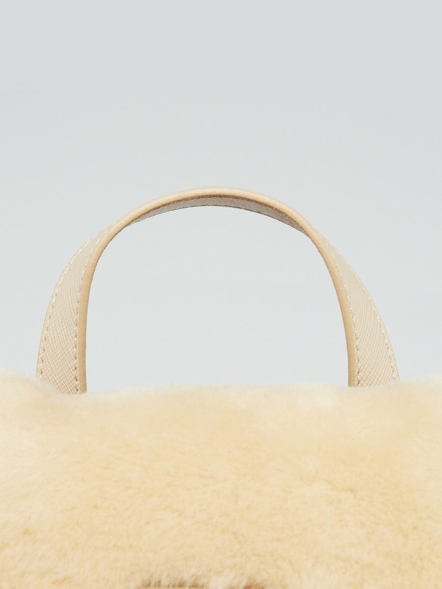 Prada Deserto Re-Nylon and Shearling Backpack Bag 1BZ074