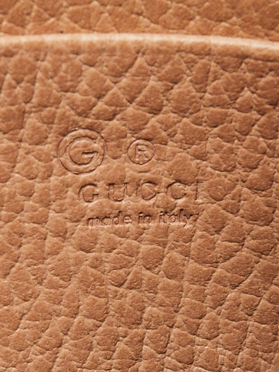 Gucci Beige Leather Interlocking G Wallet on Chain Clutch