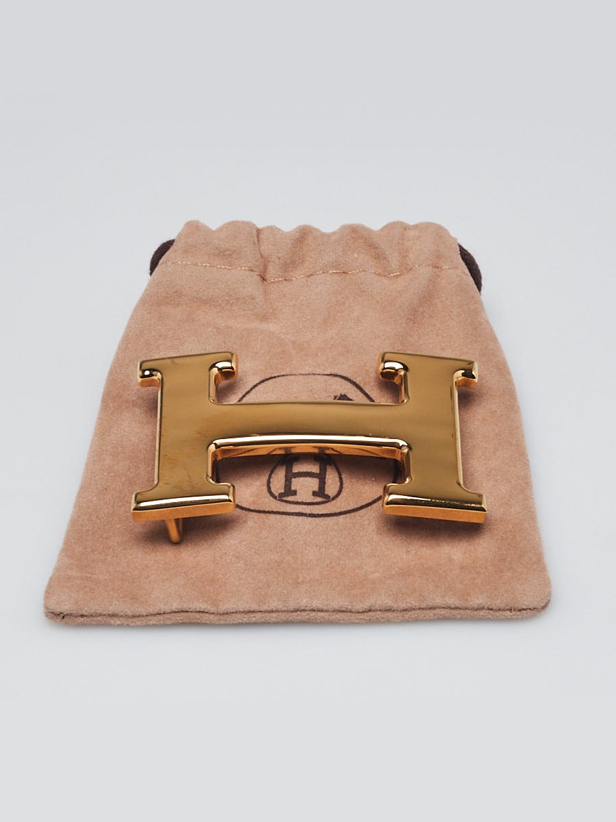 Hermes 32mm Gold Plated Constance H Belt Buckle | Yoogi's Closet