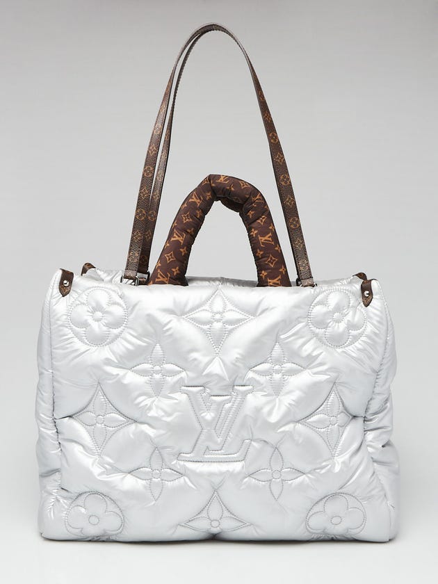 Louis Vuitton Silver Giant Monogram Econyl Pillow Onthego MM Bag