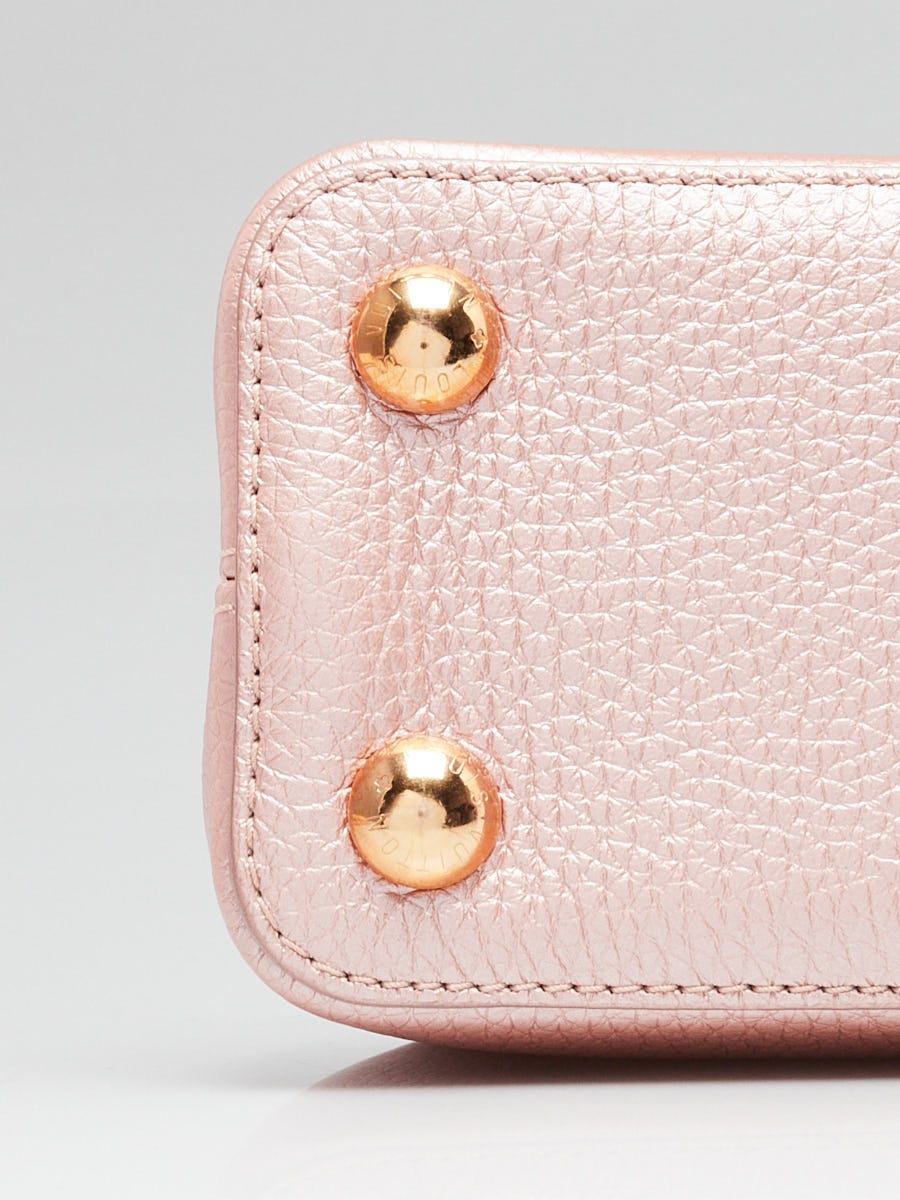 Louis Vuitton Pearl Pink Taurillon Leather Capucines BB Bag
