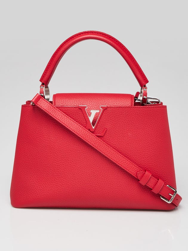 Louis Vuitton Rubis Taurillon Leather Capucines PM Bag