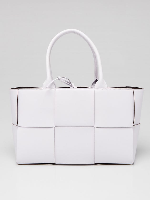 Bottega Veneta Light Purple Intrecciato Woven Nappa Leather Small Arco Tote Bag