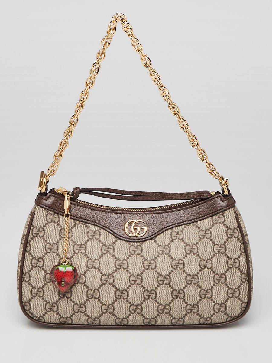 Gucci Beige/Ebony GG Coated Canvas/Leather Small Ophidia Crossbody