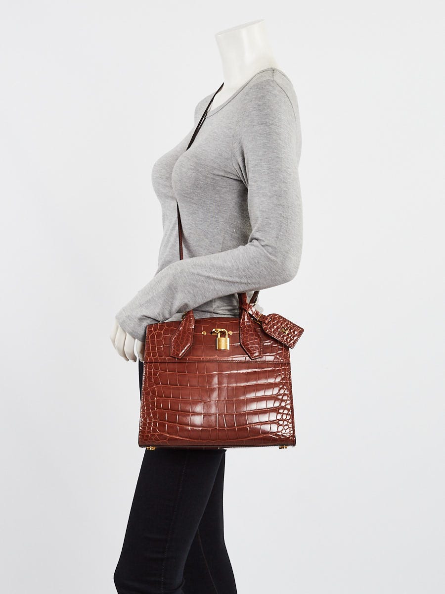 Louis Vuitton Caramel Alligator Steamer PM Bag | Yoogi's Closet