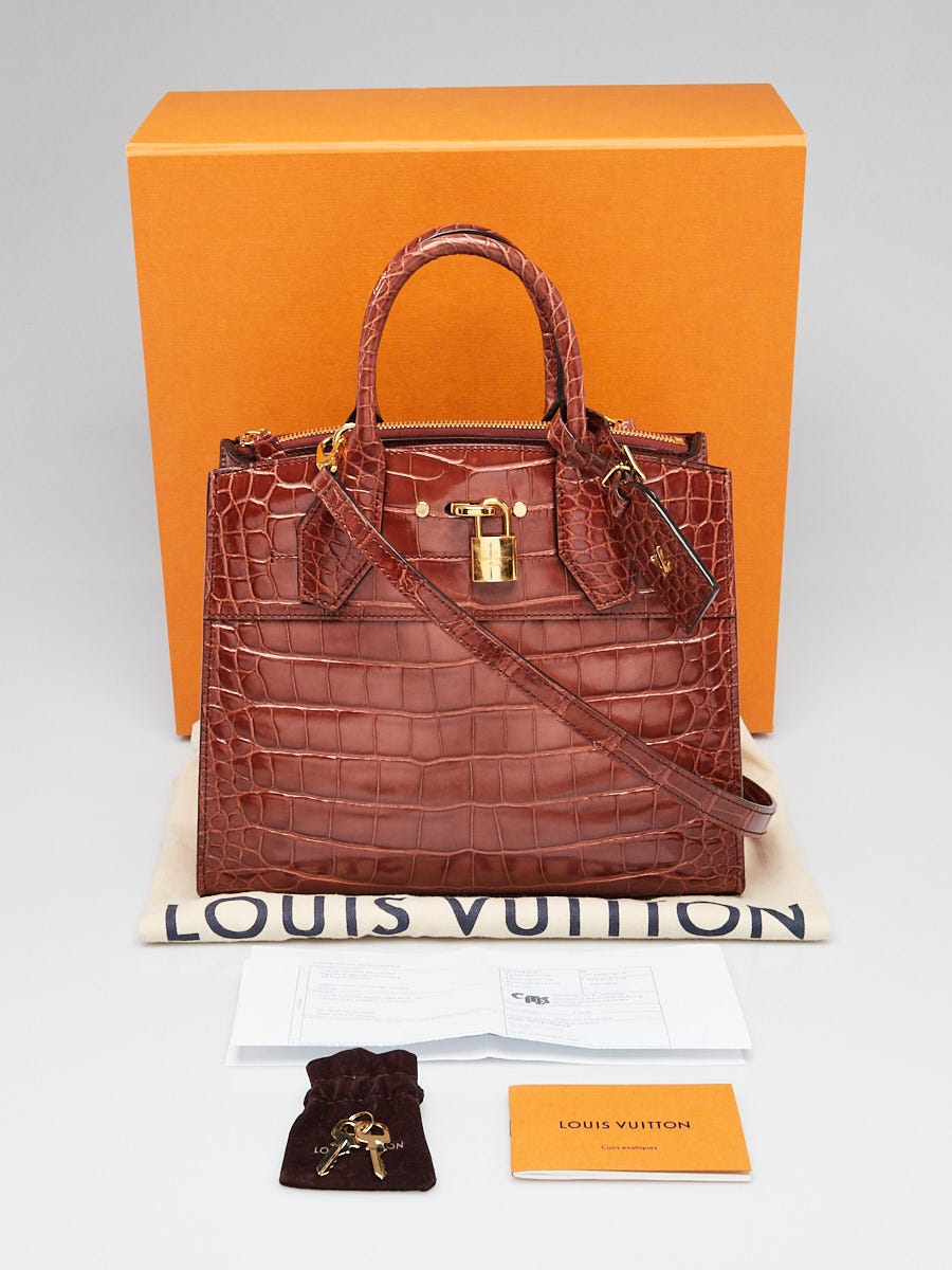 Louis Vuitton Caramel Alligator Steamer PM Bag | Yoogi's Closet