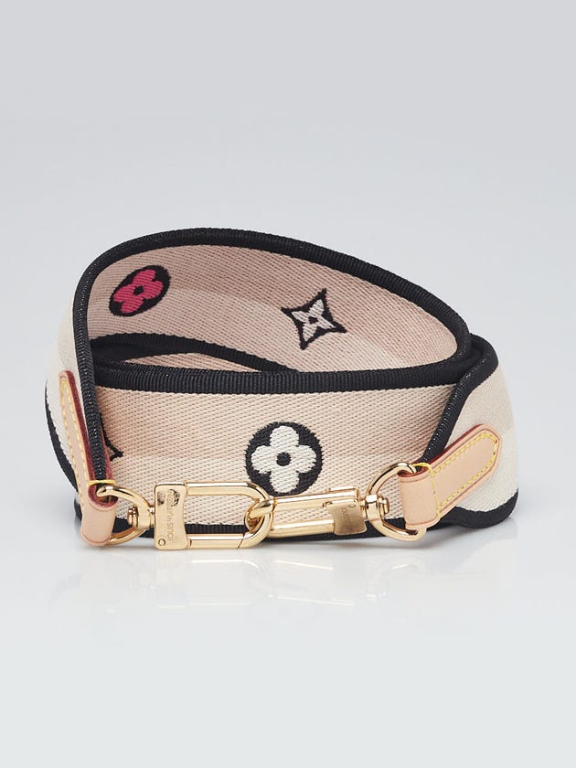 Louis Vuitton Beige/Black Jacquard Speedy Bandouliere 20 Shoulder Strap