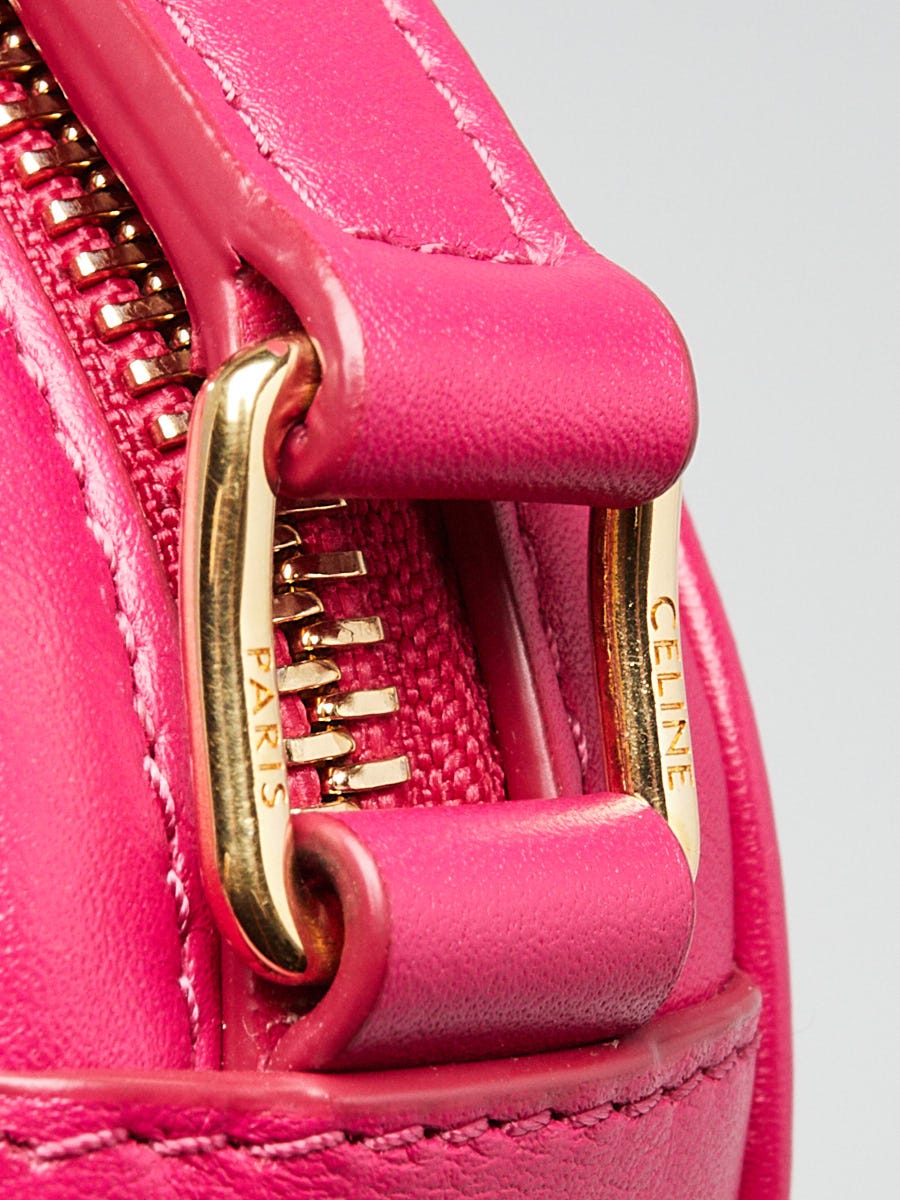 ♪1点限りセール♪【CELINE】C CHAM QUILED COMPACT ZIP WALLET Celine Dark Green Quilted Leather Compact Zip C Charm Wallet