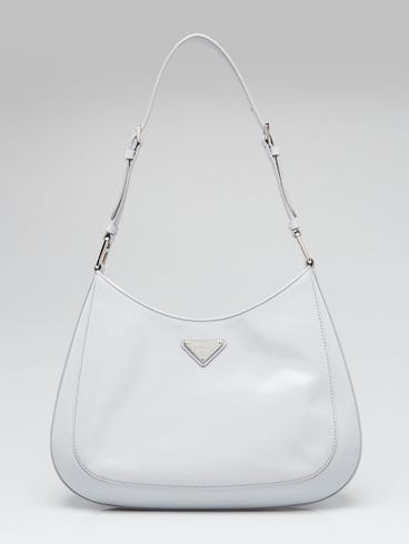 Prada Light Blue Brushed Leather Cleo Hobo Bag