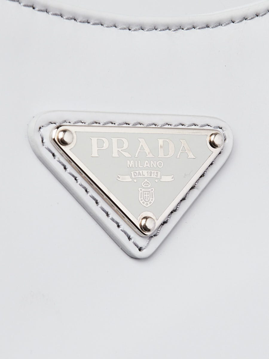 Prada Light Blue Brushed Leather Cleo Hobo Bag | Yoogi's Closet