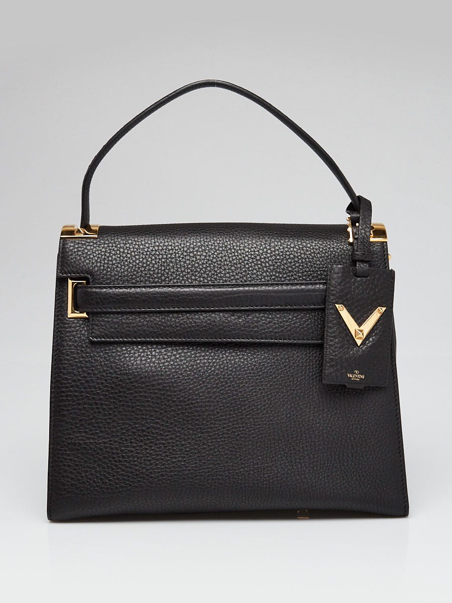 Valentino Black Leather My Rockstud Tote Bag Yoogi s Closet