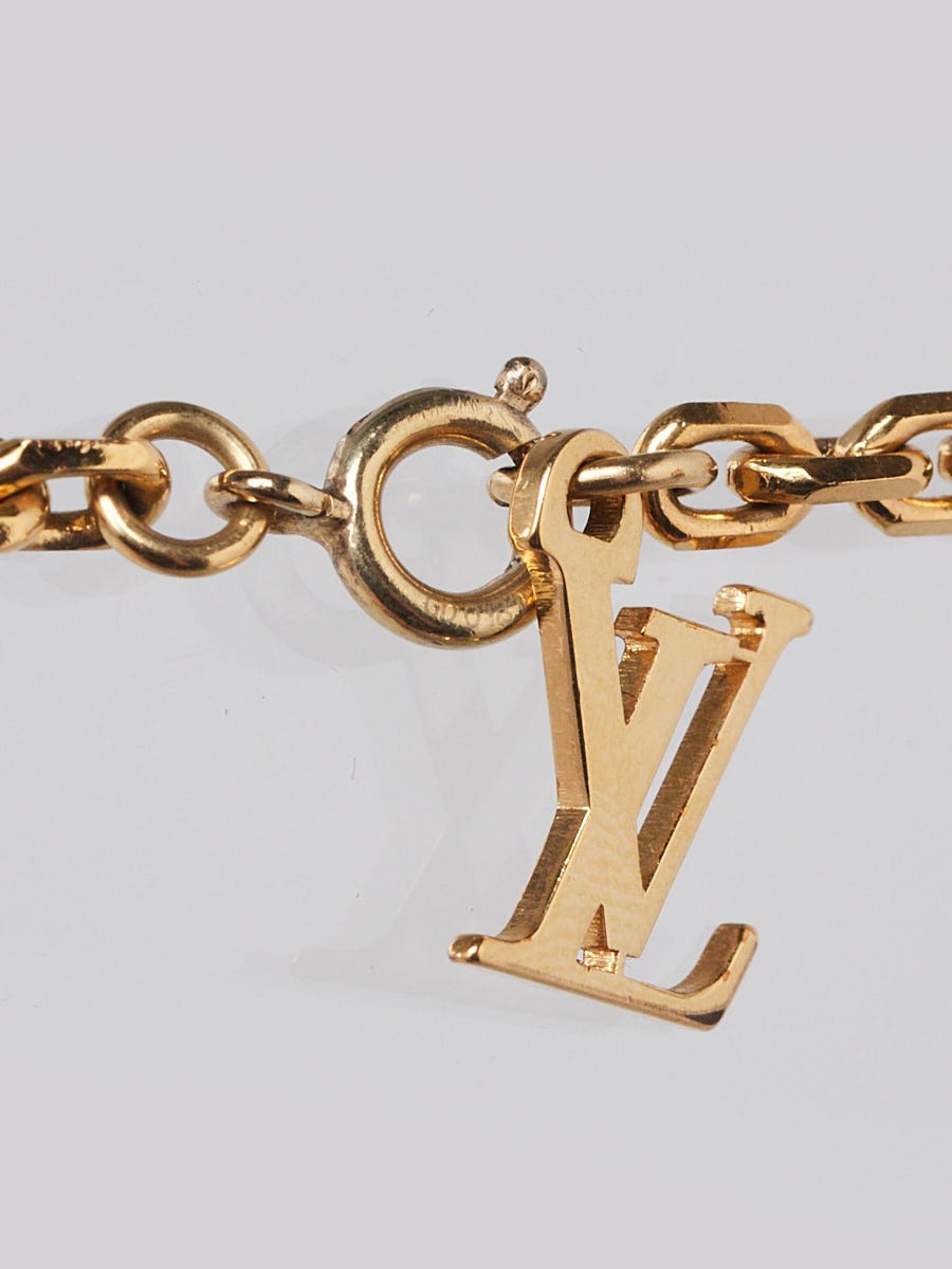 Louis Vuitton Faux Pearl Damier Perle Pendant Necklace | Yoogi's