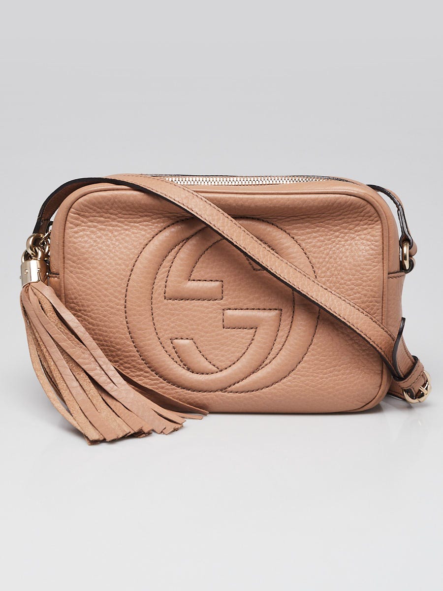 Gucci Beige Pebbled Leather Soho Disco Crossbody Bag Yoogi s Closet