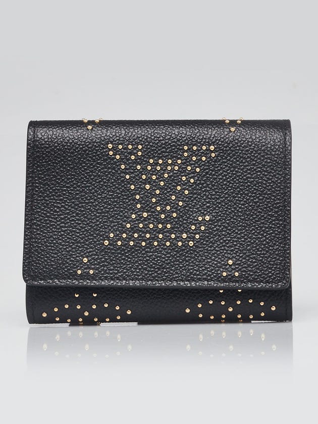 Louis Vuitton Black Pebbled Leather Constelation Victorine Wallet