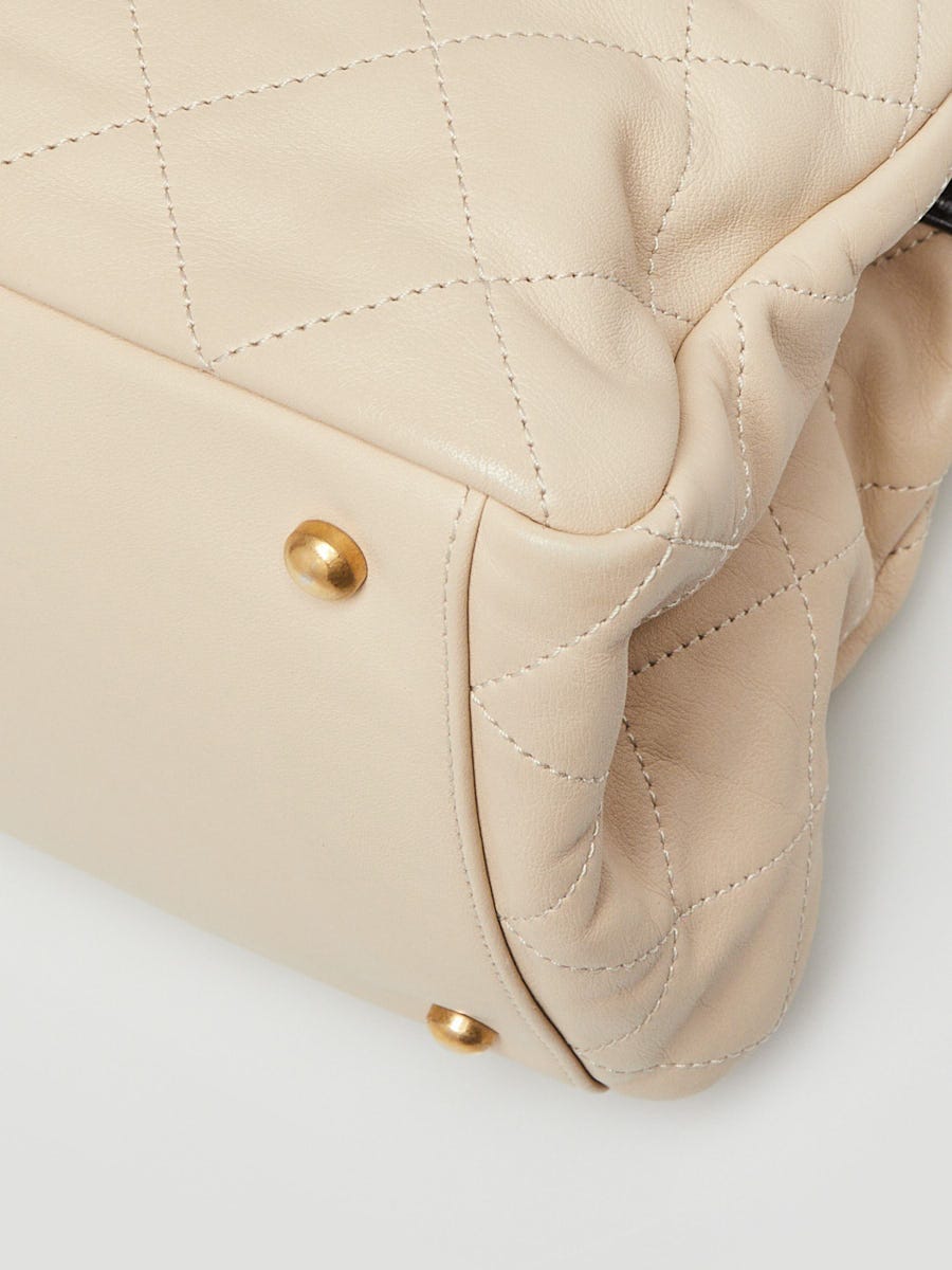 Chanel Black/Beige Quilted Leather In-the-Mix Small Tote Bag