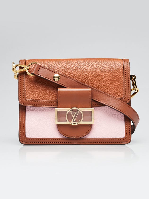 Louis Vuitton Rose Tan Taurillon Leather Mini Dauphine Bag