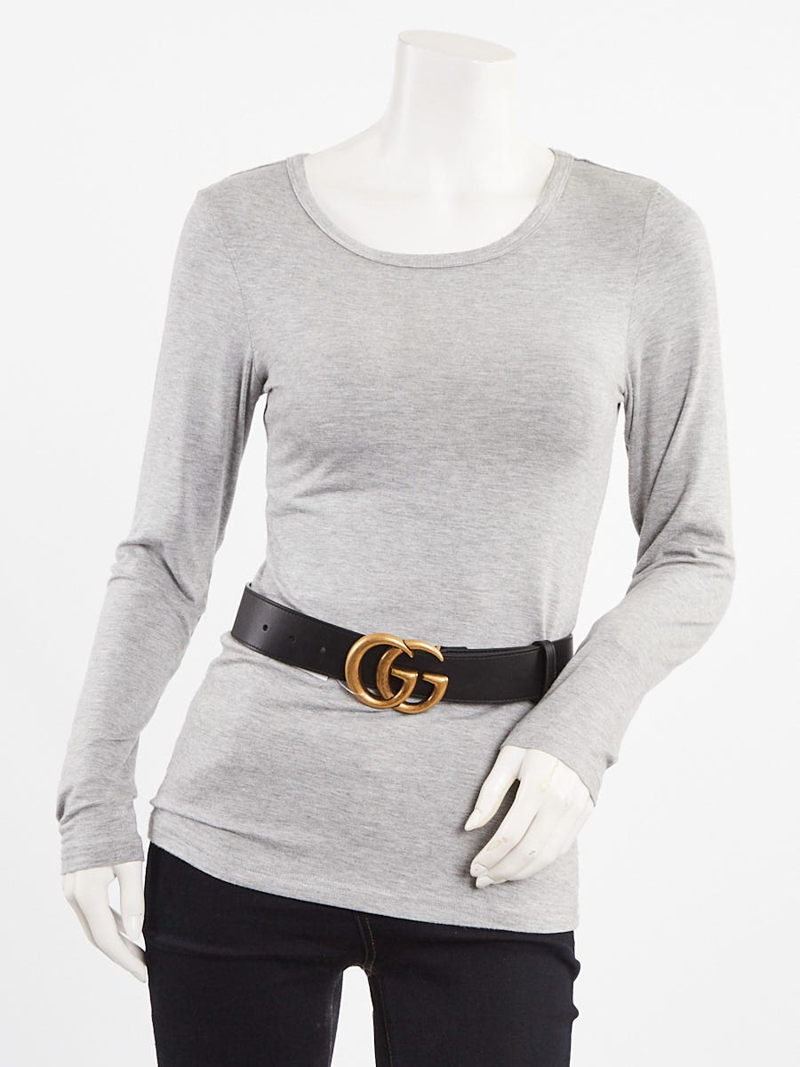 GUCCI グッチ ベルト レディース G 黒 中古 サイズ表記70・28