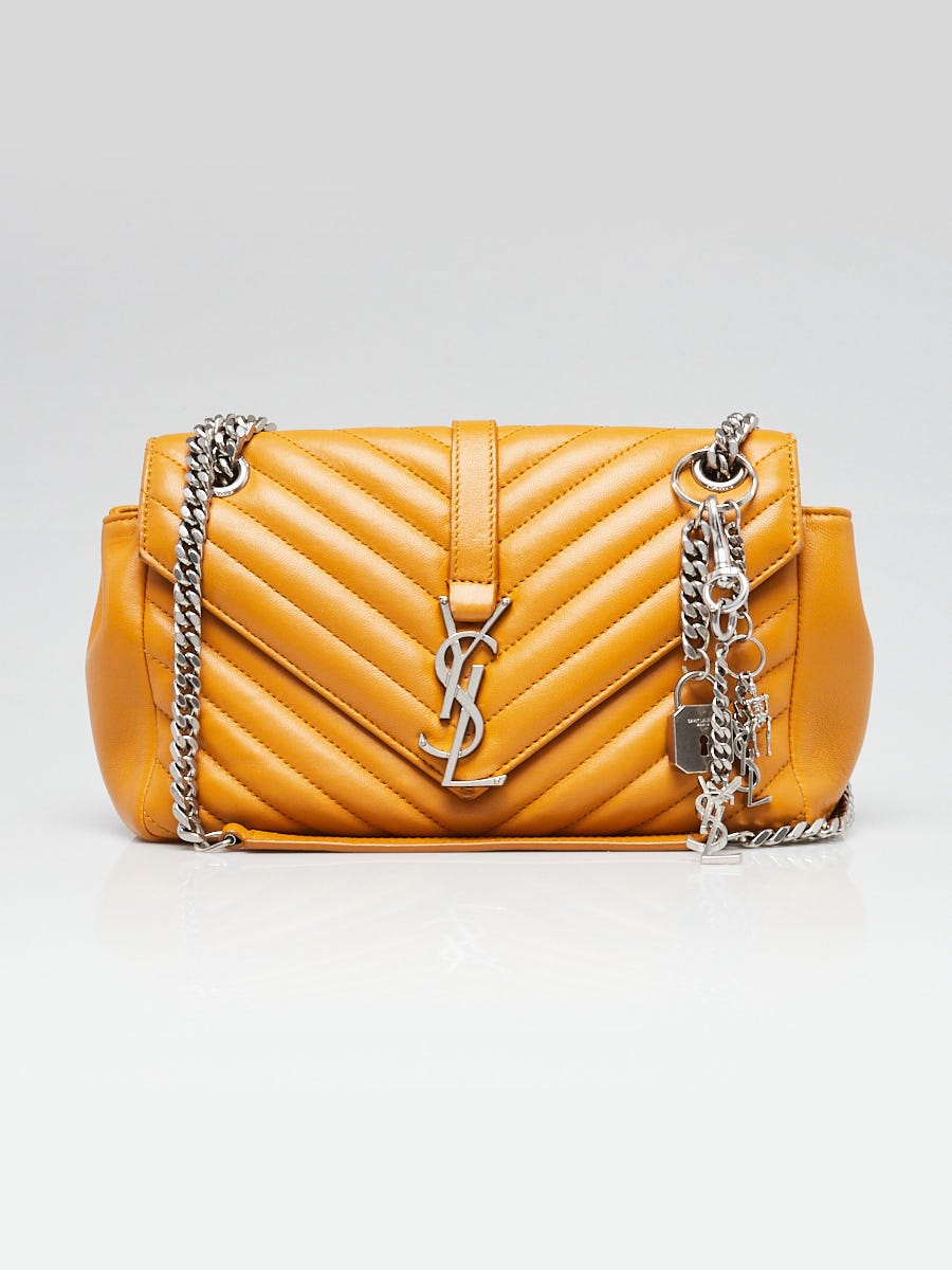 Yves Saint Laurent Yellow Matelasse Leather Medium Punk Chain Bag Yoogi s Closet