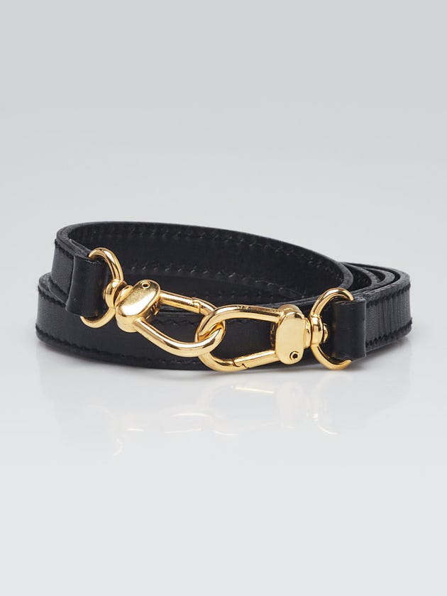 Fendi Black Smooth Leather Shoulder Strap