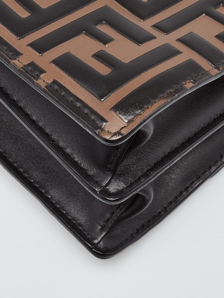 FENDI ブラウンキャンバスポーチ Large Flat FF Pouch - Brown | FENDI US