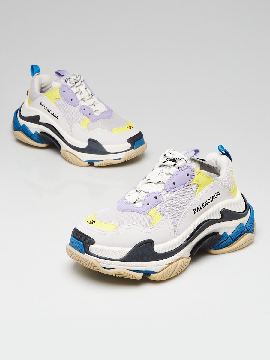 Balenciaga Multicolor Tech Fabric/Leather Triple S Sneakers Size 5.5/36 |  Yoogi's Closet