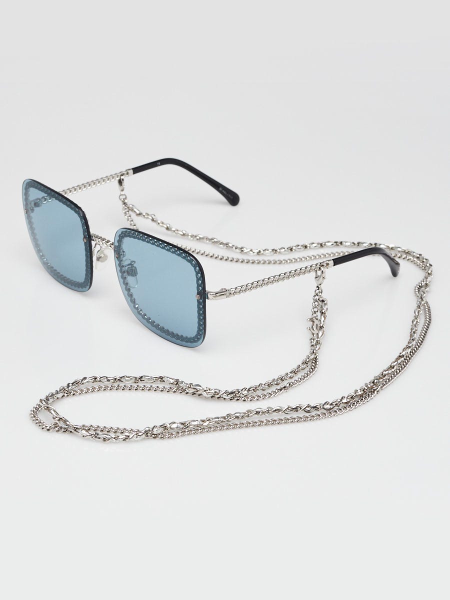 Chanel square chain sunglasses best sale