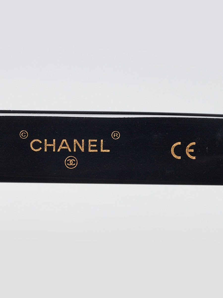 Chanel Black/Gold Acetate Square Frame Logo Sunglasses-71312