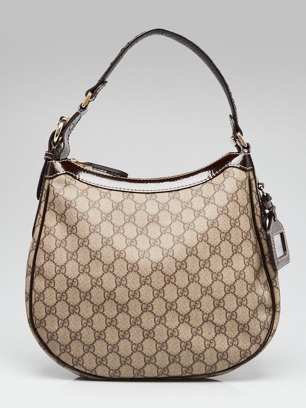 Gucci Beige/Ebony GG Canvas Hobo Shoulder Bag