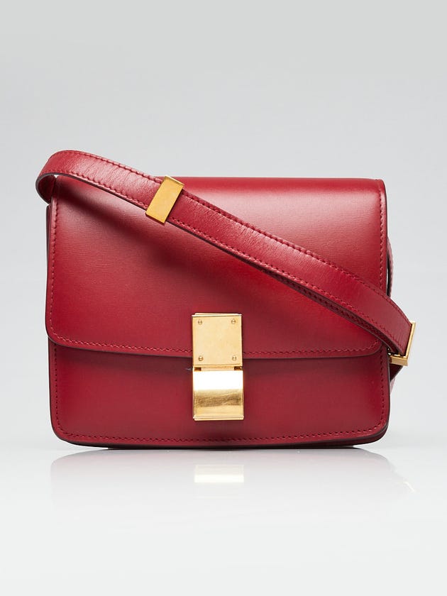 Celine Red Leather Small Box Bag