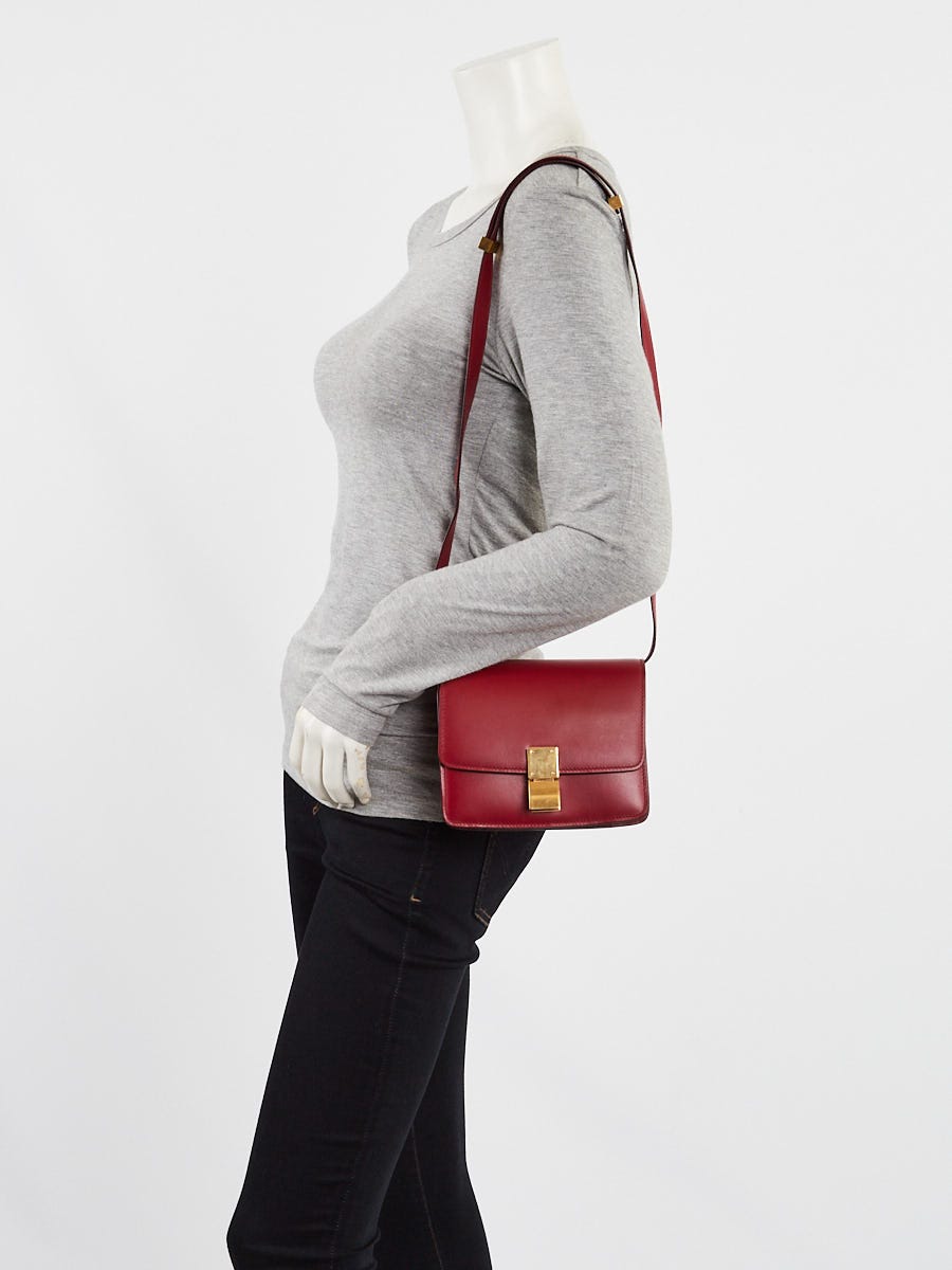 Celine Red Leather Small Box Bag