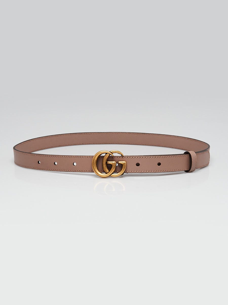 Gucci Porcelain Rose Smooth Leather Double G Belt Size 80 32 Yoogi s Closet